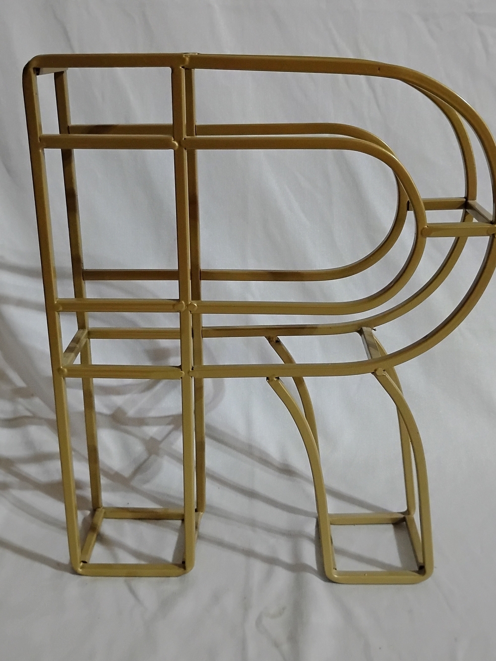 Gold Metal Decorative Letter R Accent - Home Accents Decor